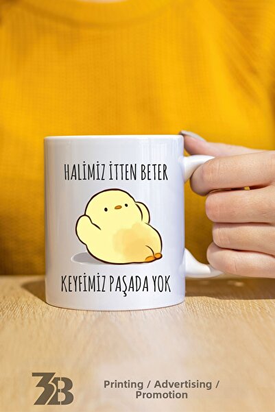 3B BASKI REKLAM PROMOSYON Keyif Themed Porcelain Mug