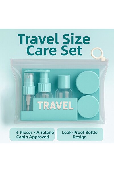 TARIK HOME 5 Piece Colorful Travel Care and Cosmetic Set, Airplane Cabin Comp...