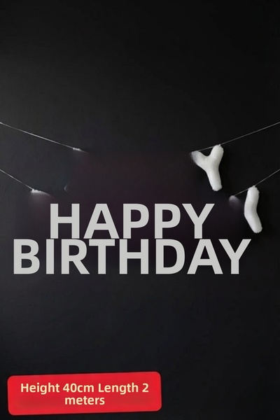 Baloncu Nene White Happy Birthday Foil Set Balloon Birthday Helium Birthday D...