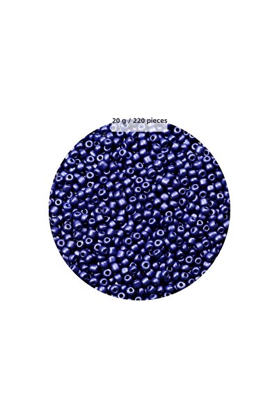 PAZAR DÜNYASI اللون الأزرق الداكن 4 مم حوالي 220 قطعة/20 جرام من الخرز الزجاج...