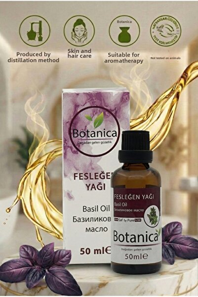 botanica Natural Basil Essential Oil 50 ml - Invigorating Body Massage and Re...