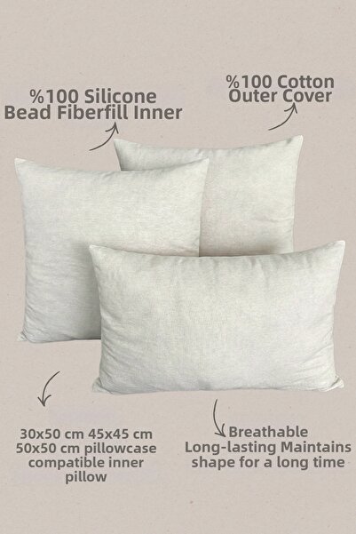 Maison Pactole 100% Cotton Cover Throw Pillow Inner Pillow Set