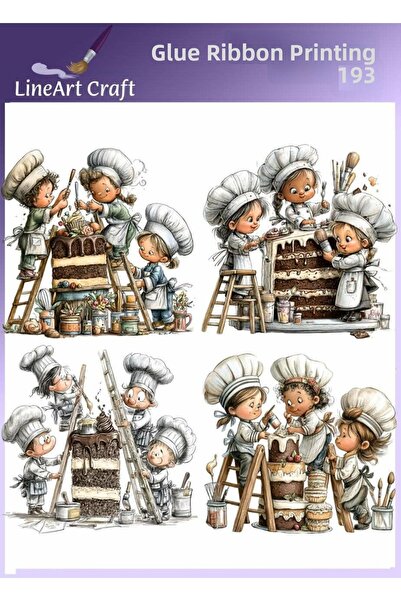 LİNEART Iron-On Rubon Printing Transfer No:Rb193-30X30Cm