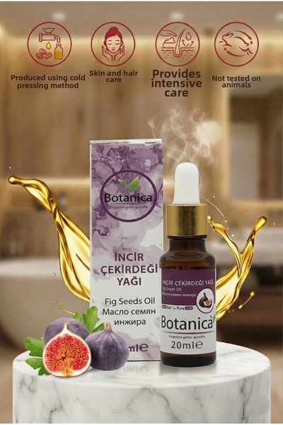 botanica Natural Cold Pressed Fig Seed Oil 20 ml - Eye Contour Care and Anti-...