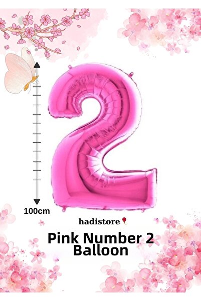 hadistore بالونات باللون الوردي مقاس 100 سم عدد 2 - بالونات من الفويل متوافقة...
