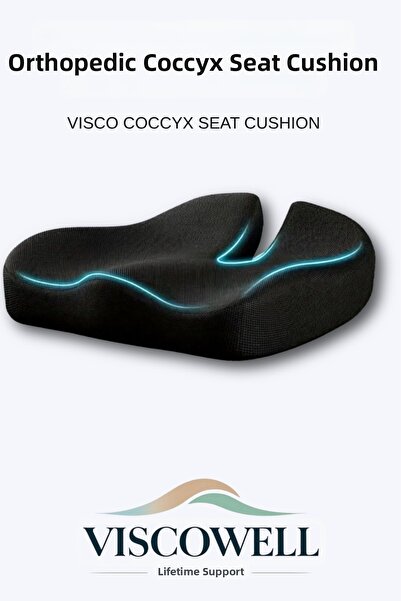 ViscoWell Orthopedic Coccyx Seat Cushion Sitting Ring Seat Chair Cushion Tail...