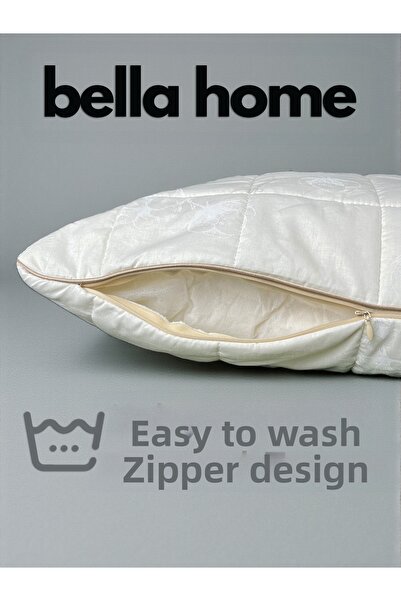 Bella Home 50X70 Cotton Quilted Pillow - Washable - Zippered - with Special Bag