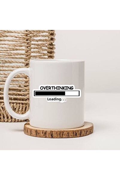 kubdekor Printed Mugs with the Saying'Overthinking Loading' Written on Them