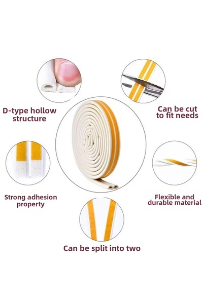 VENON D Type Door and Window Insulation Tape Rubber Seal 🚪   2.80 X 2 : 5.60...