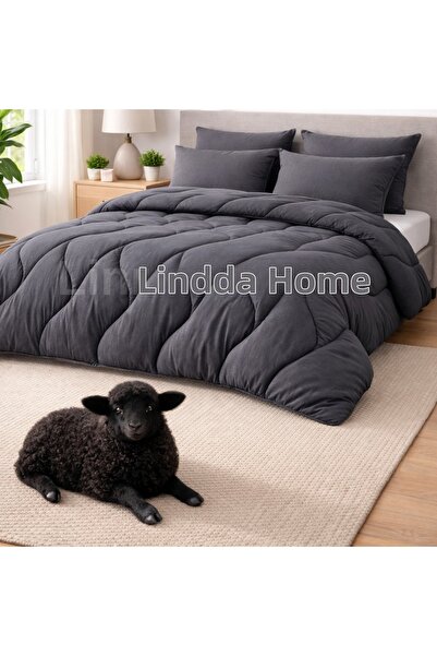 İlkim Tekstil 100% Μερίνος Ανθρακίτης Μάλλινο Πάπλωμα Διπλό – Φυσικό Υλικό Μά...