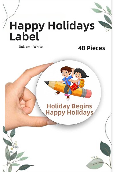 KanvasSepeti Vacanța începe. Vacanță bună. Autocolant scris. Etichetă pentru ...