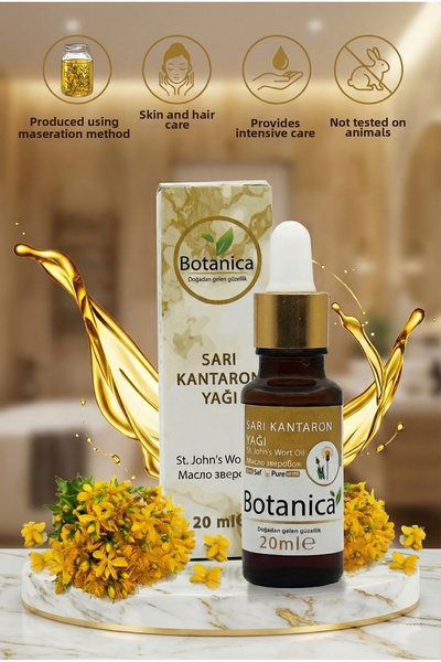 botanica Natural St. John's Wort Oil (Red) 20 ml - Anti-Skin Blemish and Irri...