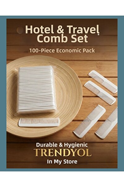 lara buklet 100 مشط بلاستيكي ملولبمشط من نوع الفندق