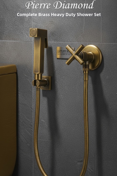 tesitay Complete Brass Heavy Duty Toilet Bowl / Bidet Faucet and Bidet Wc Mat...