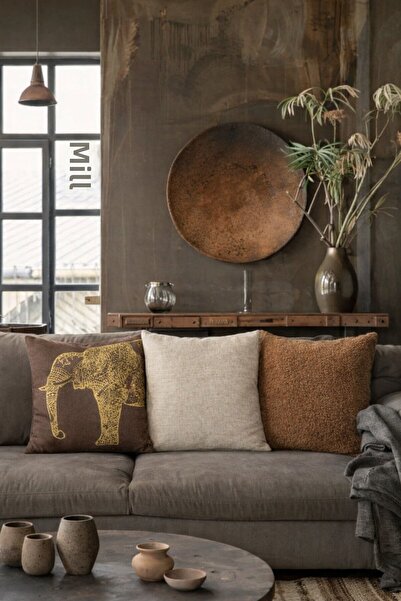 Alacastore Set de 3 huse de pernă decorative etnicfil-plush-tricot