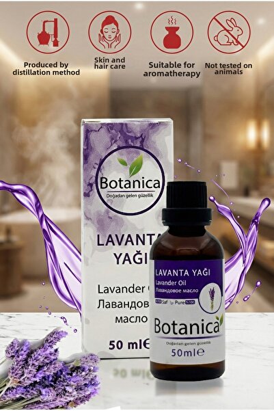 botanica زيت اللافندر العطري النقي 100% (أنجستيفوليا) 50 مل - لعلاج حب الشباب...