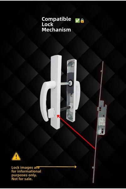 ÖZFIRAT PVC YAPI Plastic Balcony Door Handle, Pvc Pimapen Compatible, Without Barrel, White, (1 Set)