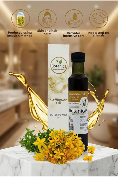 botanica Natural St. John's Wort Oil (Red) 250 ml - Anti-Skin Blemish and Irr...