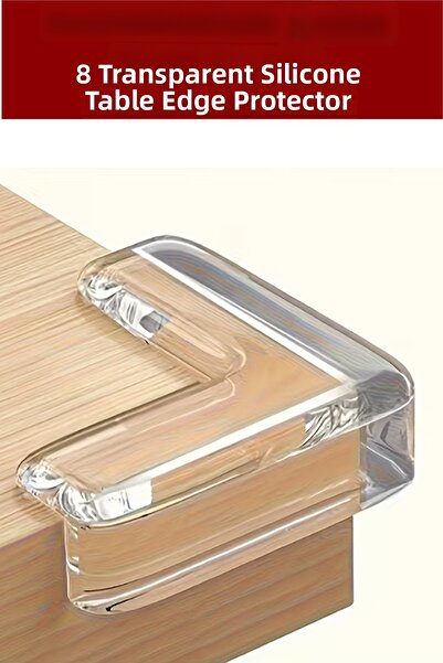 safestore 8 силиконови прозрачни предпазители за ръбове на маси и ъгли