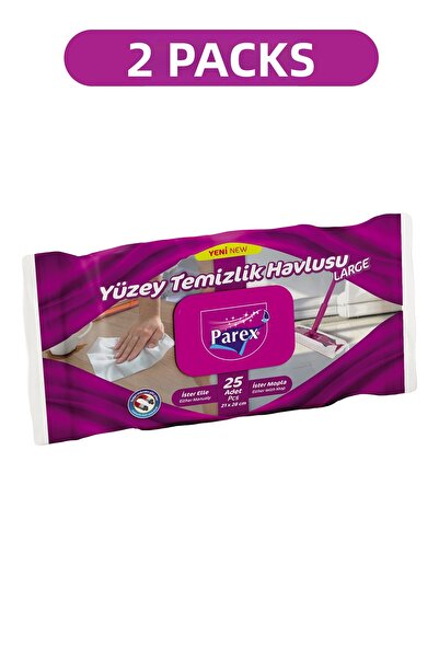 Parex 25 قطعة من مناشف تنظيف الأسطح، عبوة مزدوجة كبيرة