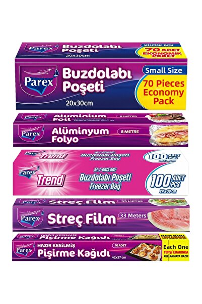 Parex Refrigerator Bag, Baking Paper, Cling Film and Aluminum Foil Package
