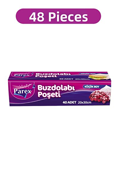 Parex 40 كيسًا للثلاجة صغير الحجم 20 × 30 سم، عبوة من 48 قطعة