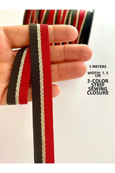 seyranat 5 metri lățime 1,5 cm, țesătură îngustă în 3 culori cu sclipici în c...