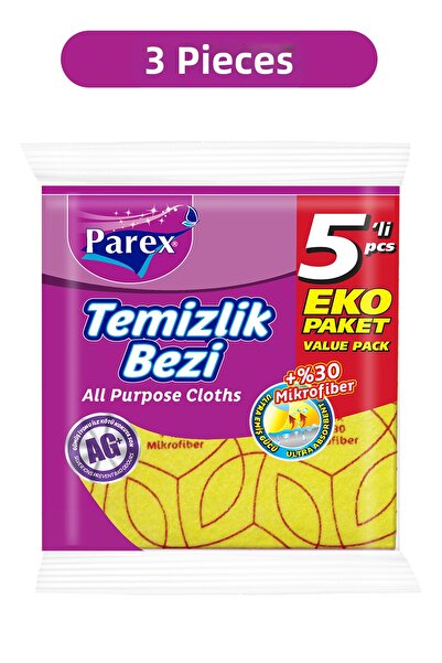 Parex قماش تنظيف 5 قطع 34 × 35 سم عبوة ثلاثية