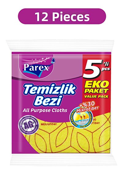 Parex قماش تنظيف 5 قطع 34 × 35 سم 12 عبوة
