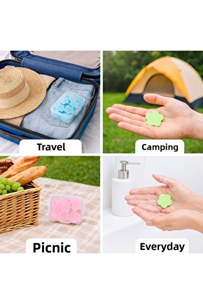 poswicon Portable Magic Soap Slices – Practical Hand Cleaning Soap with Flora...