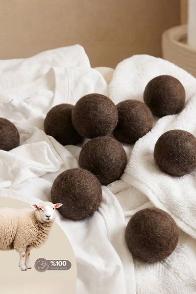 Reyo مجموعة كرات مجفف الملابس من الصوف النقي 100%، مكونة من 9 قطع، مقاس L، لو...