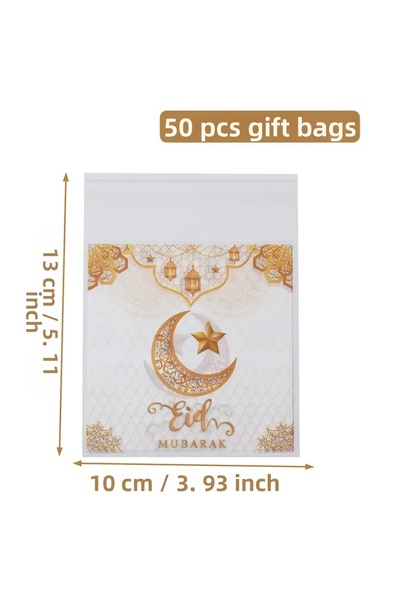 Veloma Home & Toys 50 Pieces Ramadan Themed Happy Eid Mubarak Written Gift Da...