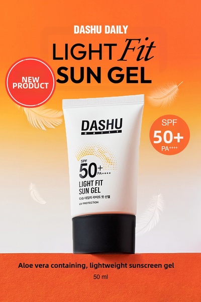 Dashu Lightweight Sunscreen Gel with Aloe Vera, Daily Light Fit Sun Gel Spf 5...