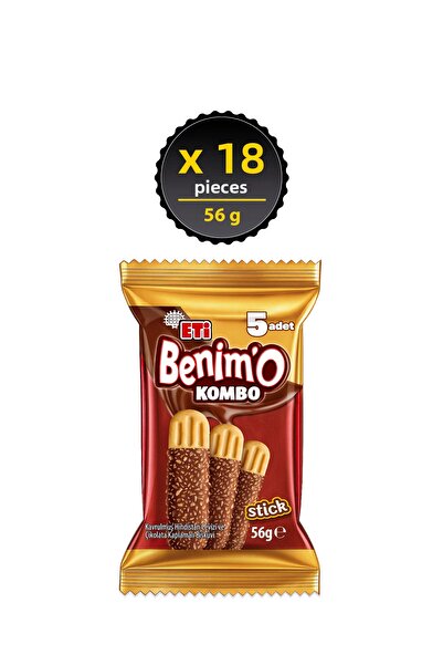 Eti Benimo Coconut and Chocolate Coated Biscuits 56 g X 18 Pieces