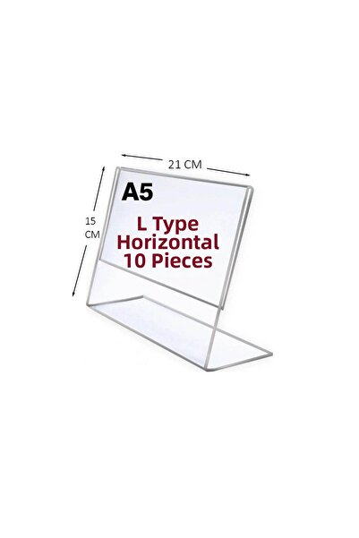 HEROGLAS (10 ΤΕΜΑΧΙΑ) Οριζόντια Επιτραπέζια Θήκη Α5 Τύπου L από Διαφανές Πλεξ...