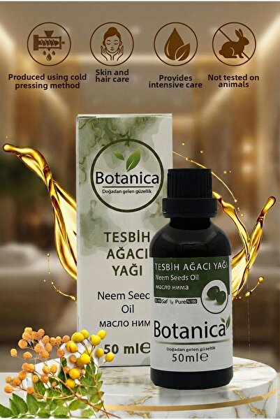 botanica 100% Natural Cold Pressed Neem Tree Oil (Neem) 50 ml - Powerful Puri...