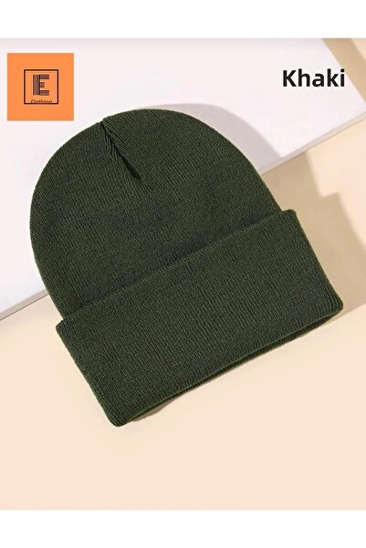 EMKA GİYİM Beretă de iarnă unisex cu două straturi kaki