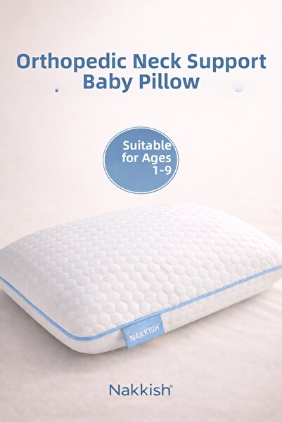 Nakkısh Orthopedic Baby Pillow Blue