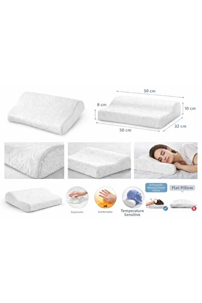 Tago Home Pernă ortopedică Visco pentru susținerea gâtului – confort ergonomi...