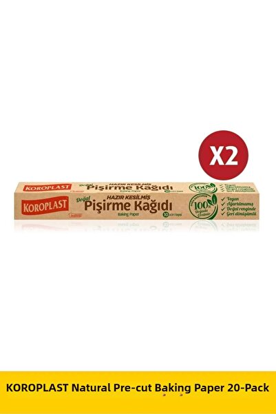 Koroplast 5 قطع من ورق الخبز الطبيعي الجاهز المقطوع 2 × 10 قطعة