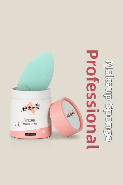 Hill Beauty Turkey Professional Makeup Sponge Non-Latex 3 Cut Mint