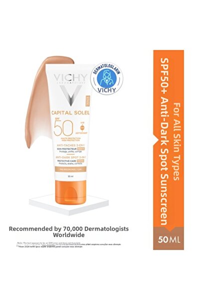 Vichy + Capital Soleil Spf 50+ Anti Dark Spots Anti-Blemish Colored Sunscreen...