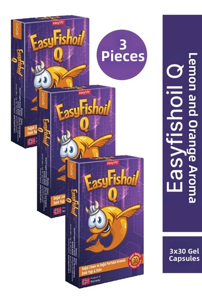 Easy Fishoil ايزي فيشيل Q 30 قرص مضغ 3 قطع