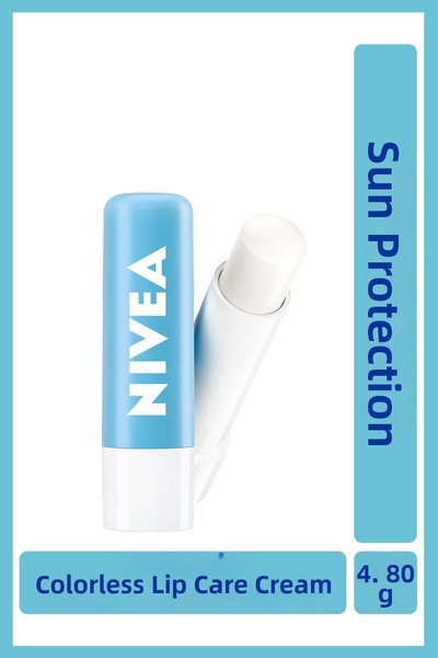 NIVEA Hydro Care Colorless Lip Care Cream, 24-Hour Moisturizer, Spf5 Sunscree...