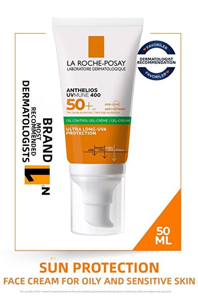 La Roche Posay ANTHELIOS Oily Control Gel Cream SPF50+ Facial Sunscreen - 50m...