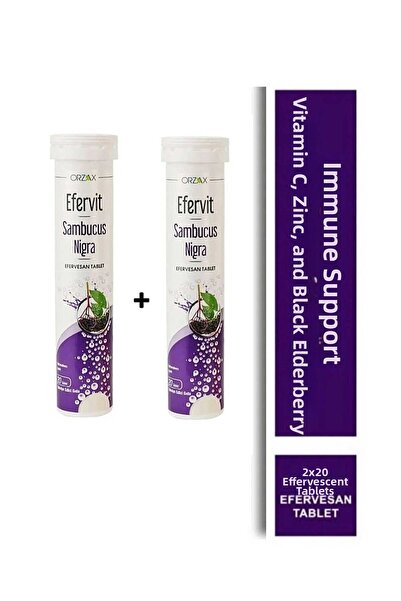 Orzax Efervit Sambucus Nigra 20 + 20 Effervescent Tablets
