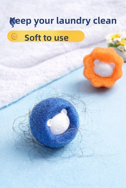 obrigado Washing Machine Lint & Hair Collection Ball – Clothes-Friendly Practical Cleaning Product