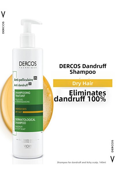 Vichy شامبو ديركوس المضاد للتنفس - 390 مل مضاد للقشرة