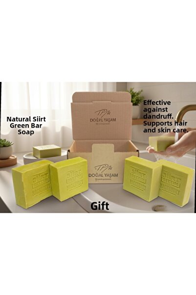 Tpm 1. Quality Green Bıttımlı Natural Handmade Hair and Body Soap 4 Pieces 68...