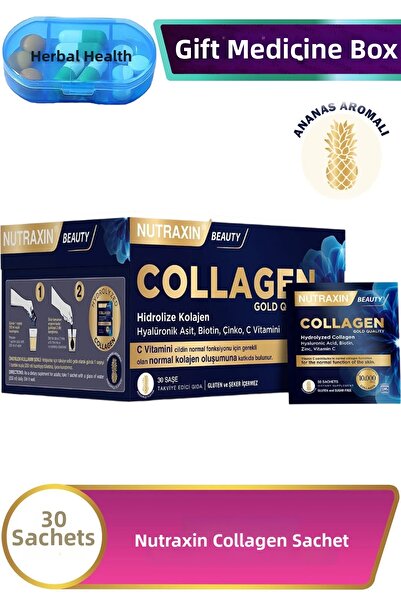 Nutraxin Pineapple Flavored Sachet Collagen Collagen - 10,000 Mg (type1-type3...